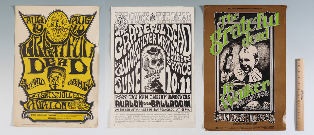 Appraisal: VINTAGE 'S GRATEFUL DEAD POSTERS pieces total to include FD-