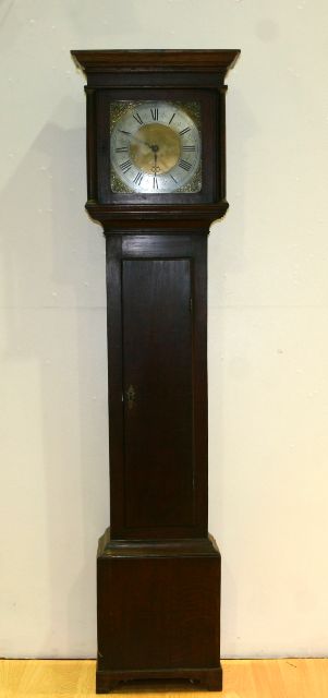 Appraisal: An th century oak longcase clock cm wide cm deep