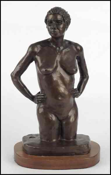 Appraisal: CLARICE RALSTON TH CENTURY NUDE Bronze signed and monogrammed dated