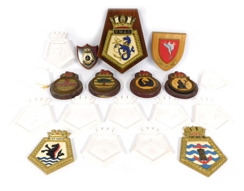 Appraisal: Military and ship's plaques comprising RMAS Saldnha President Pretorius Drommedaris