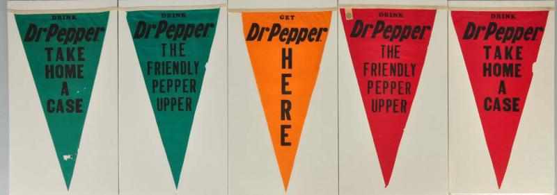 Appraisal: Lot of Dr Pepper Pennants Description Circa s Only light