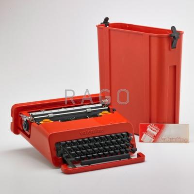 Appraisal: ETTORE SOTTSASS OLIVETTI Valentine typewriter Italy ca Original case box