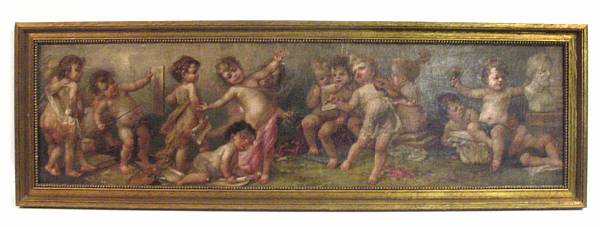 Appraisal: Italian School th century A group of frolicking putti signed