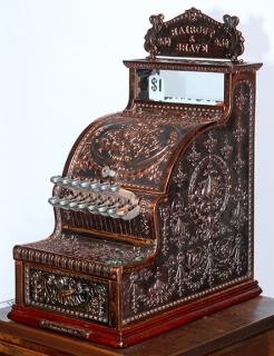 Appraisal: Barber Shop National bronze restored cash register in working condition