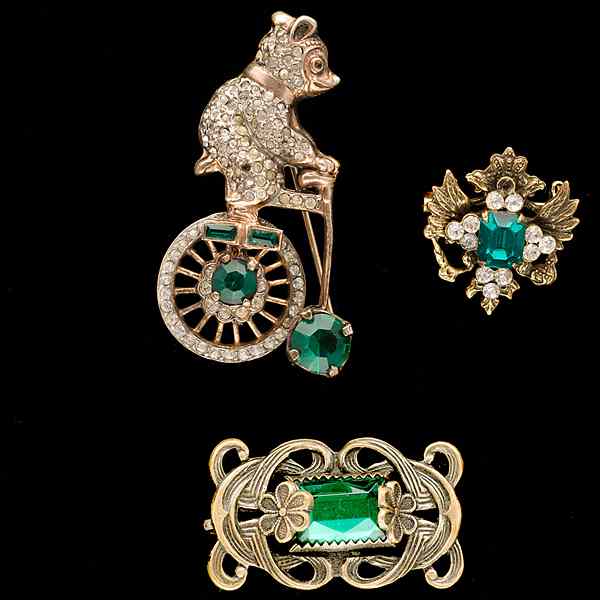 Appraisal: Coro Brooch group A grouping of Coro brooches composed of