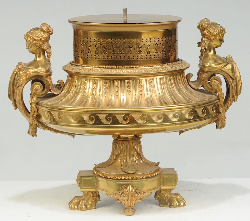 Appraisal: Louis Philippe Style Gilt Bronze Glass Top Table French th