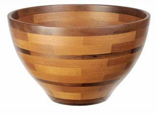 Appraisal: Tage Frid Turned Bowl Danish - wood bowl with segmented