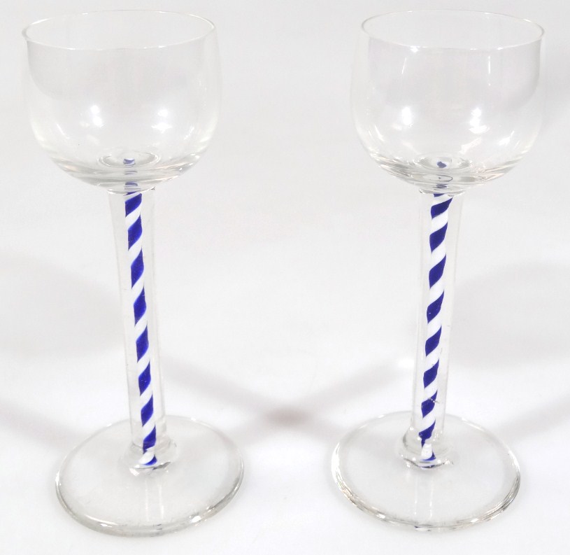 Appraisal: A pair of thC air twist ale glasses each with