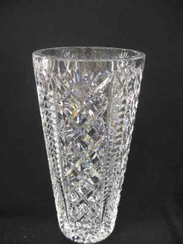 Appraisal: Waterford Cut Crystal Tall Vase diamond step cut decor ''