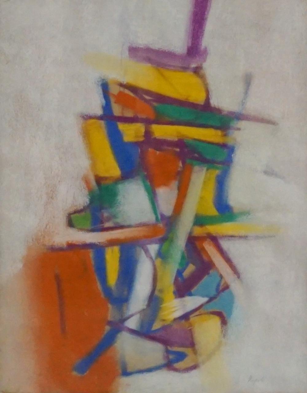 Appraisal: Giuseppe Napoli American - Abstraction Pastel on Paper Frame x