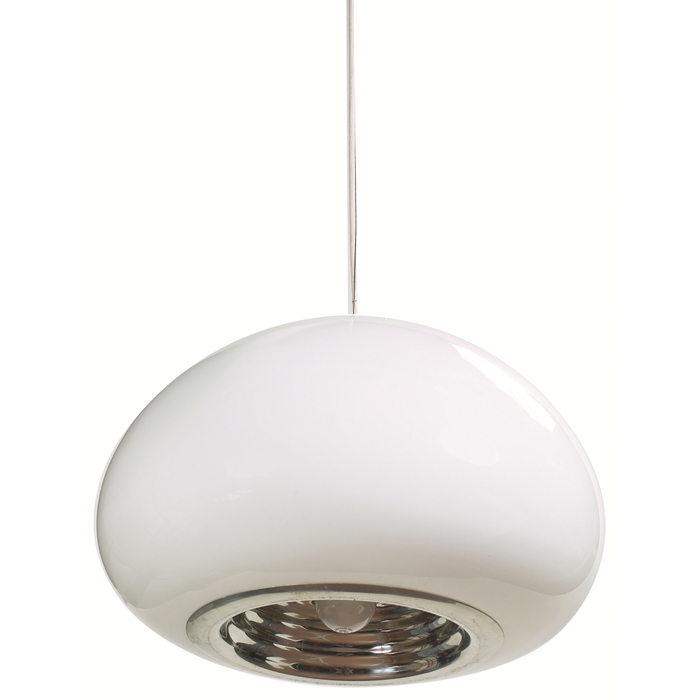 Appraisal: Pier Giacomo Castiglioni Black and White hanging light by Flos