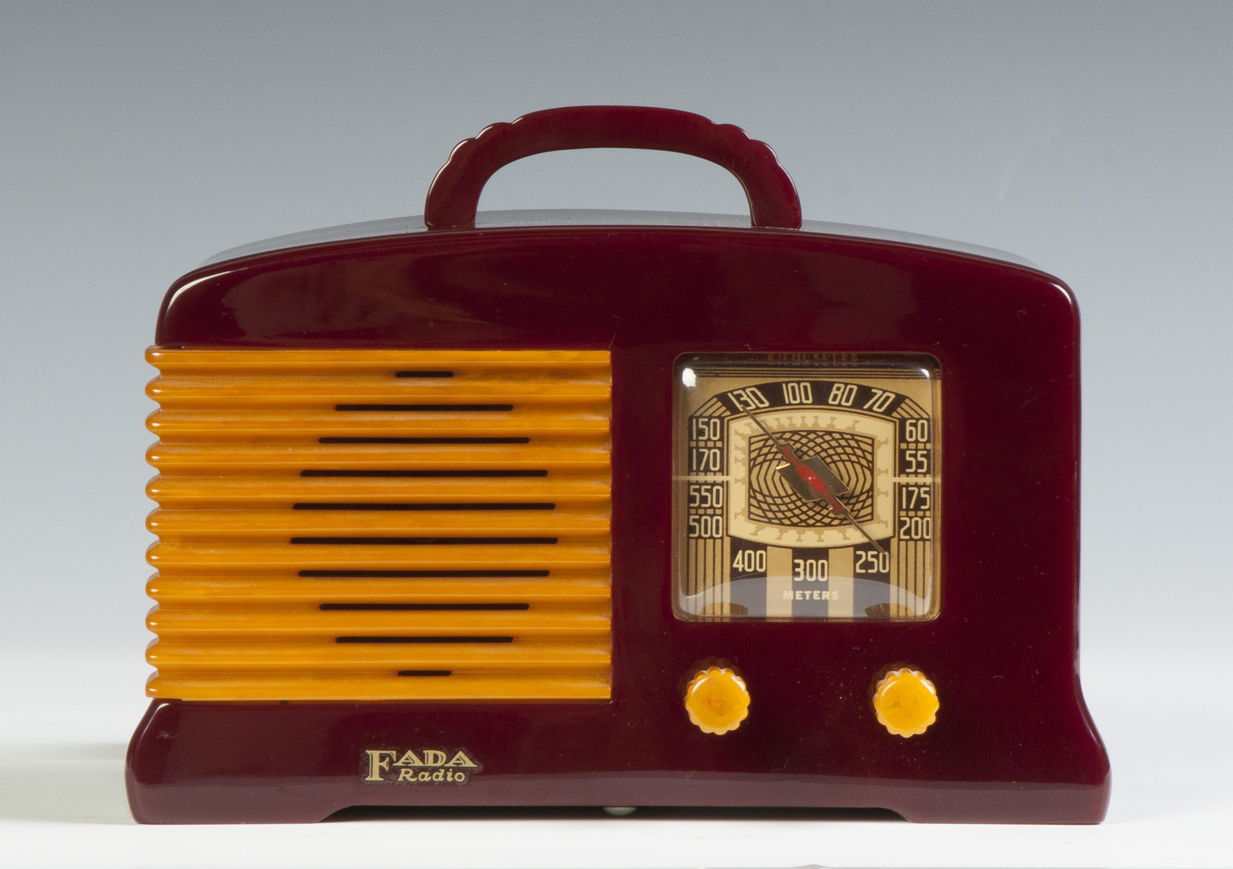 Appraisal: Fada L Bakelite Radio Burgundy butterscotch