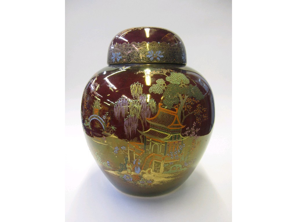 Appraisal: Large Carlton Ware 'New Mikado' ginger jar lid def