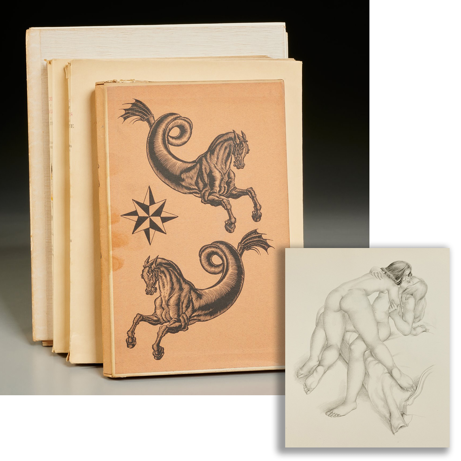 Appraisal: FRENCH VOLS EROTIC ILLUSTRATIONS Includes Contes et Nouvelles de Fontaine