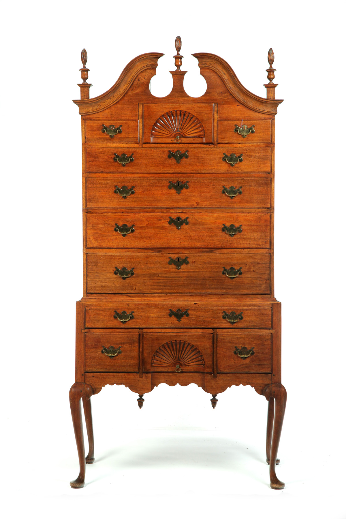 Appraisal: MASSACHUSETTS QUEEN ANNE HIGH CHEST OF DRAWERS Mid- th century