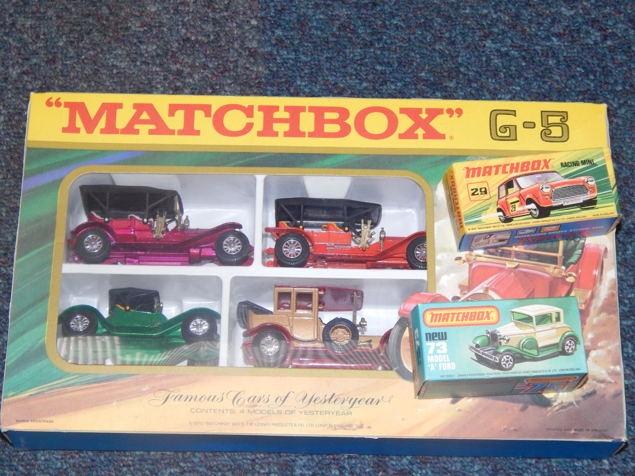 Appraisal: Matchbox G- four die cast famous cars of Yesteryear Matchbox