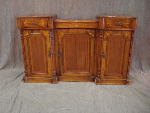 Appraisal: Victorian rosewood and inlaid server From a Bronxville NY estate