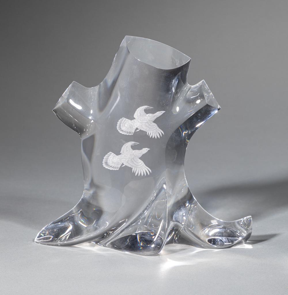 Appraisal: Steuben Glass Grouse Grove designed by James Houston in from