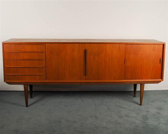 Appraisal: A M th C Teak Sideboard in a Scandinavian style