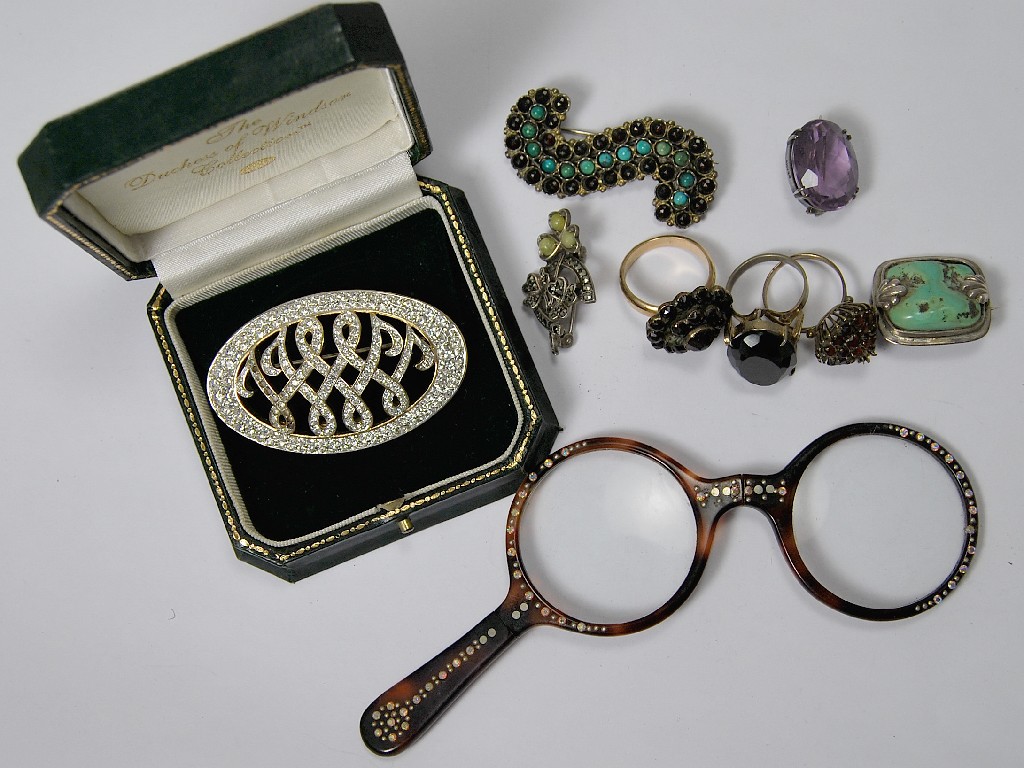 Appraisal: Quantity of costume jewellery including Duchess of Windsor Collection paste