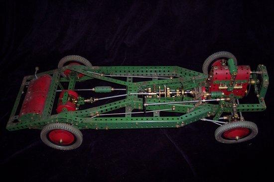 Appraisal: A Meccano model of a chassis base with static engine