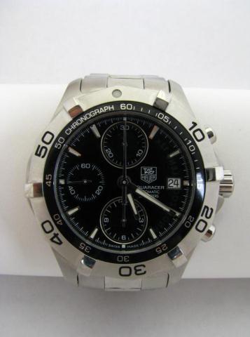 Appraisal: Gents Tag Heuer Stainless Black Dial Chronograph