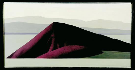 Appraisal: Eyvind Earle New York California - DESERT MOUNTAINS oil on