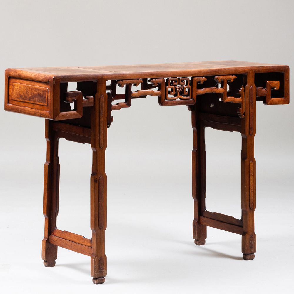 Appraisal: Chinese Hanghuali and Burlwood Altar Table x ft in x