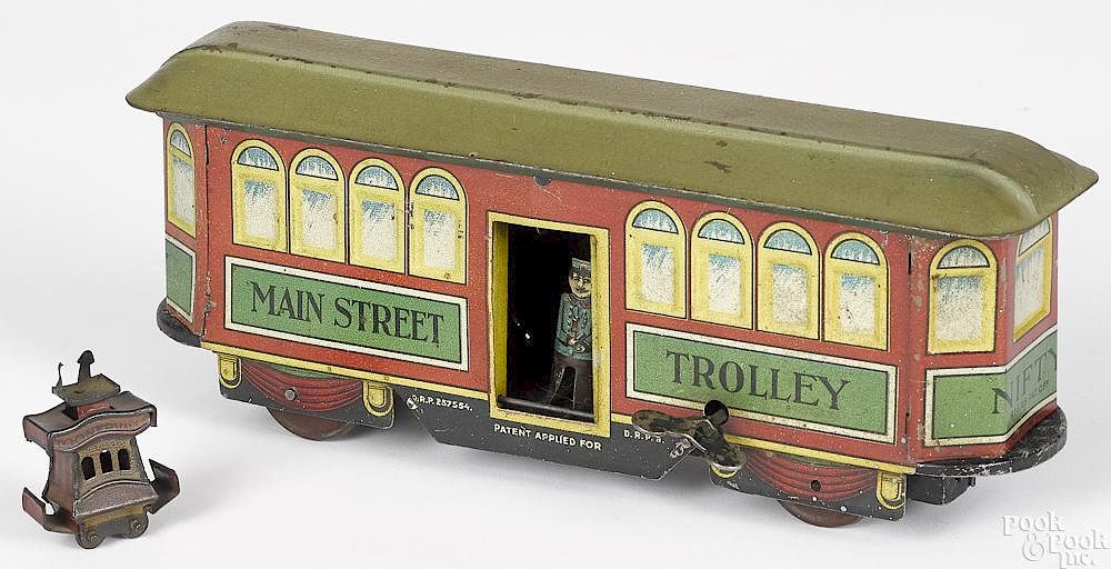 Appraisal: Nifty Main Street Trolley Toonerville Penny Toy Nifty tin lithograph