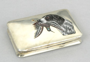 Appraisal: An Enameled Silver Case European With European silver hallmark of