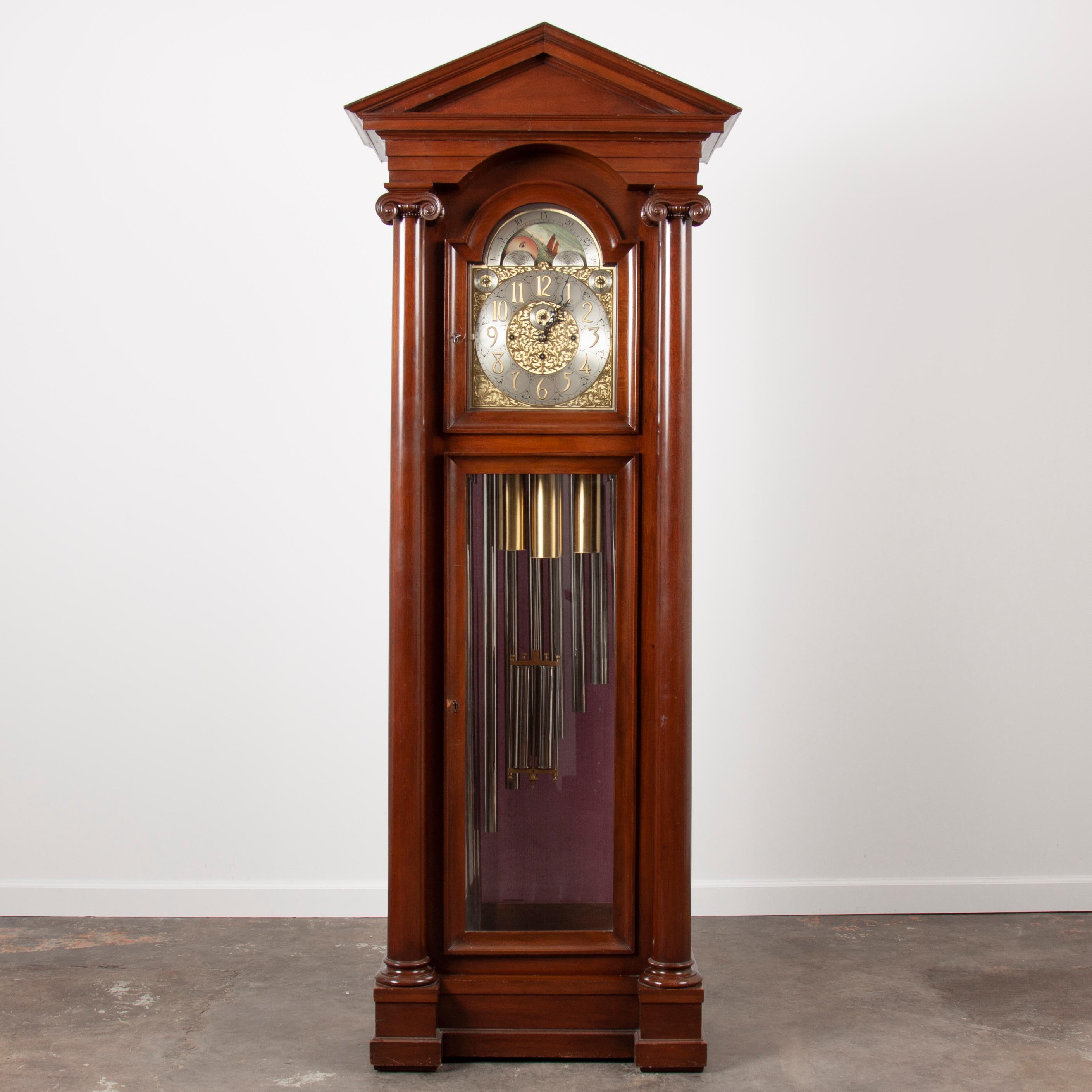 Appraisal: ELLIOTT LONDON NINE-TUBE TALL CASE CLOCK A grandfather clock in