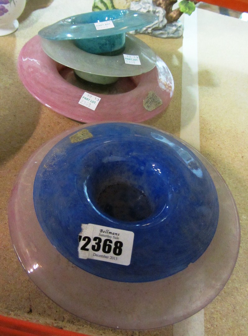 Appraisal: A quantity of Milland stoneware pottery and coloured glass dishes