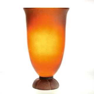 Appraisal: Large Karl Springer Corroso scavo glass vase Large Karl Springer