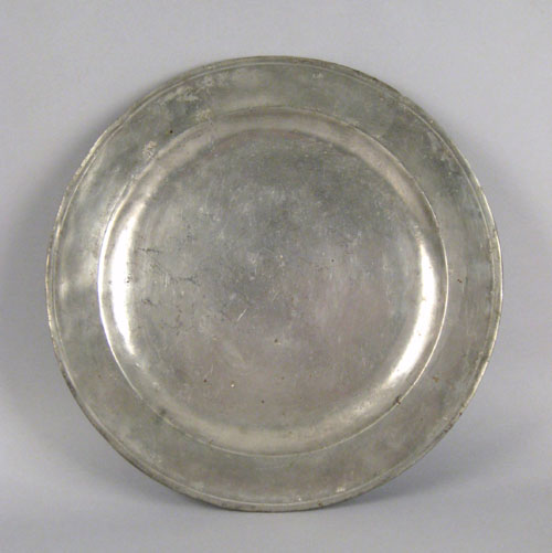 Appraisal: English pewter charger th c dia