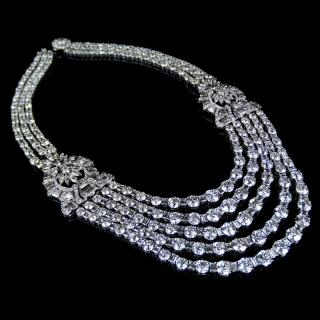 Appraisal: Carat Diamond and Platinum Necklace set with Old European Cut