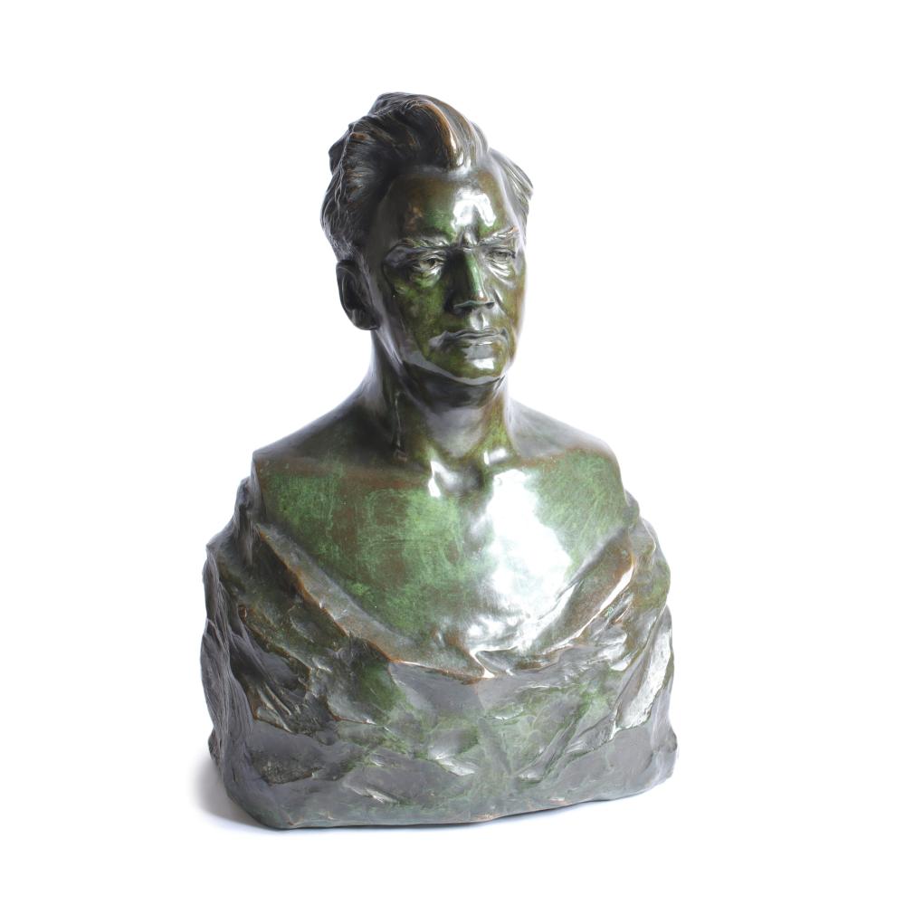 Appraisal: MYRA REYNOLD RICHARDS AMERICAN - BUST OF A MAN WILLIAM