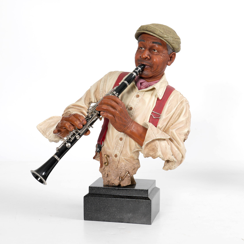 Appraisal: WILLITTS DESIGNS ALL THAT JAZZ CLARINET SCULPTURE Entitled ''Bourbon Street