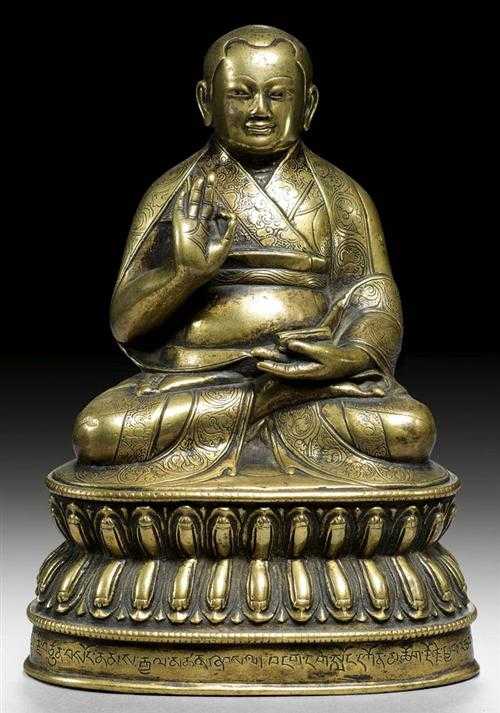 Appraisal: LAMA OF THE SAKYA SCHOOL Tibet th century H cm