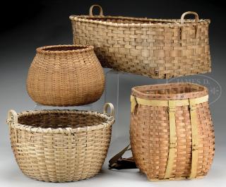 Appraisal: GROUP OF FOUR AMERICAN BASKETS GROUP OF FOUR AMERICAN BASKETS