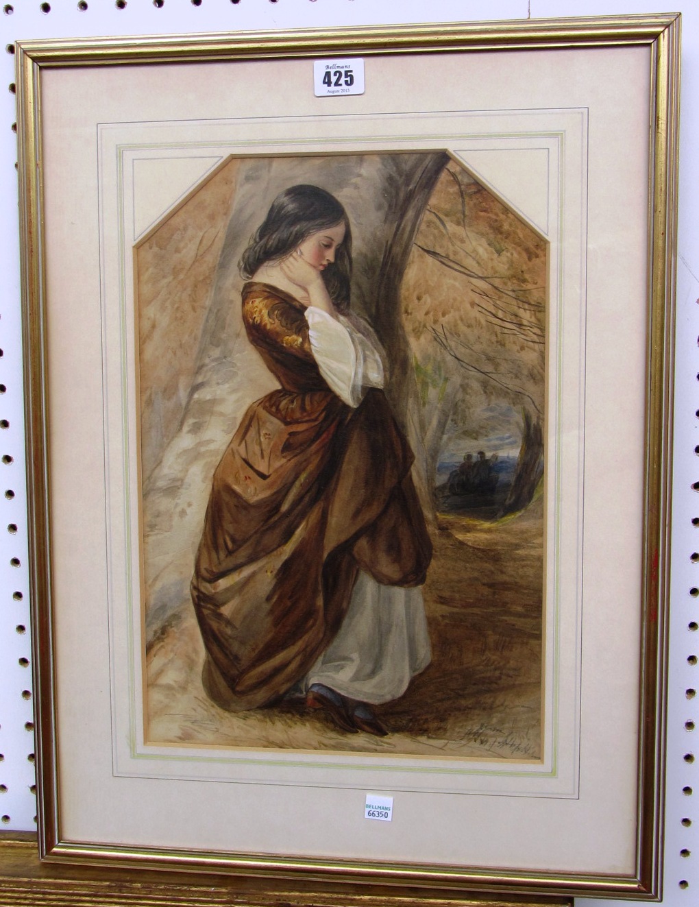 Appraisal: English School th century The Spurned Sweetheart watercolour indistinctly signed