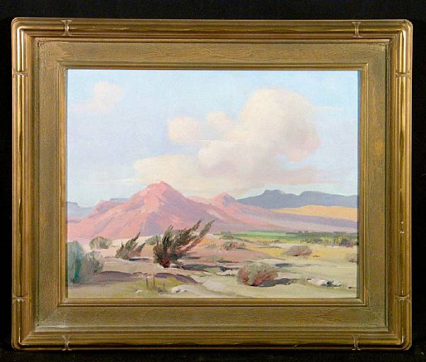 Appraisal: Attributed to Ralph Love American - A Desert Scene oil