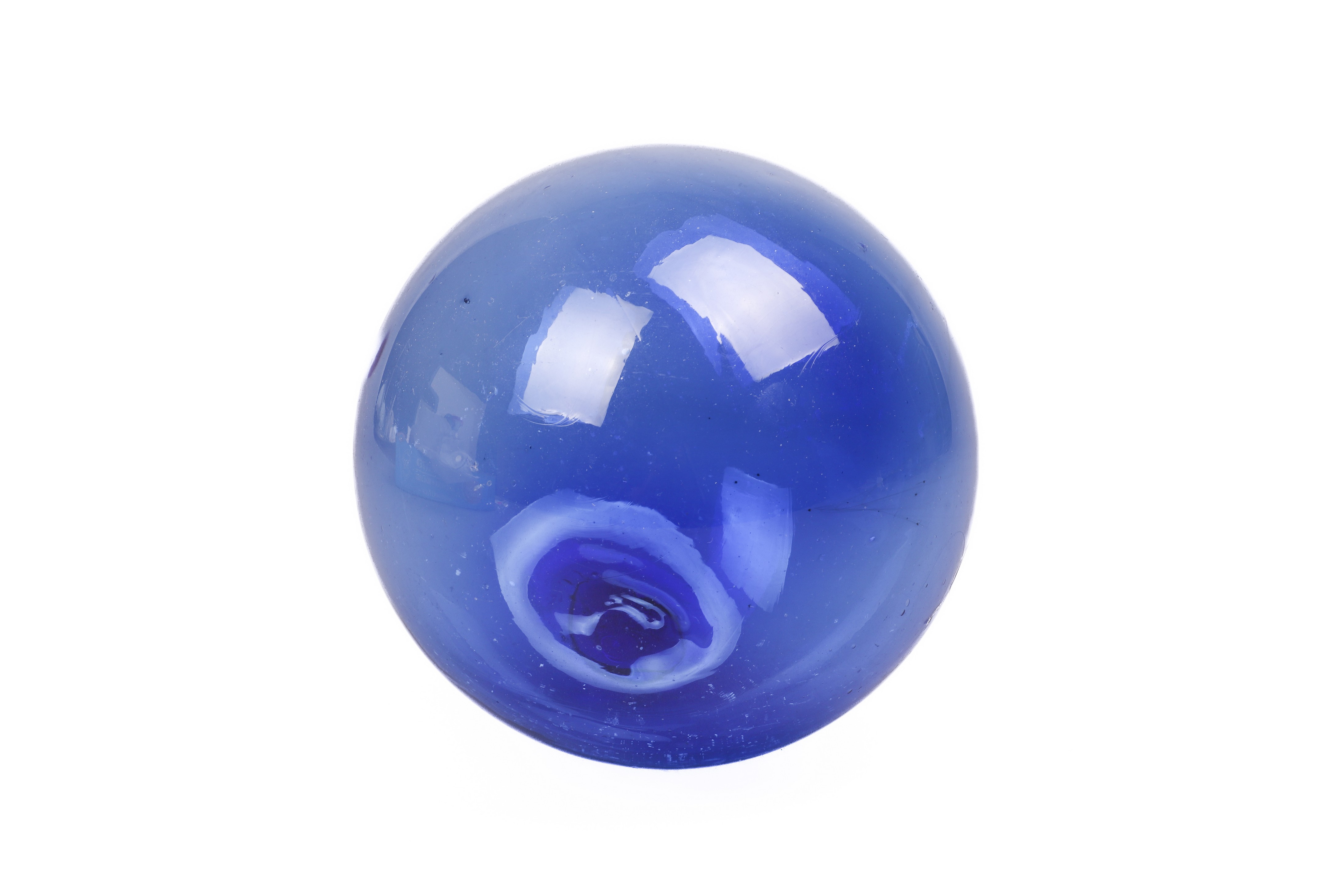 Appraisal: Blown blue glass float dia