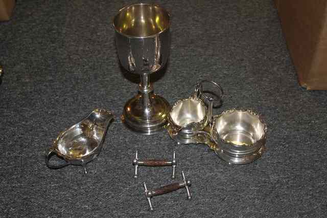 Appraisal: A SMALL COLLECTION OF VARIOUS SILVER PLATED WARES including a