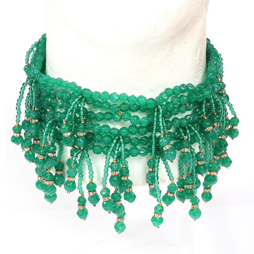 Appraisal: WILLIAM DE LILLO HAUTE COUTURE DESIGNER RUNWAY SIX-STRAND WOVEN CHOKER