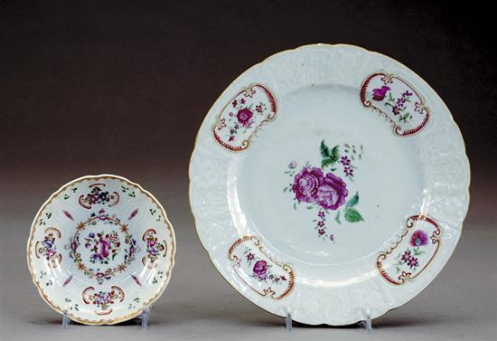 Appraisal: Chinese Export porcelain famille rose plate circa - shaped rim