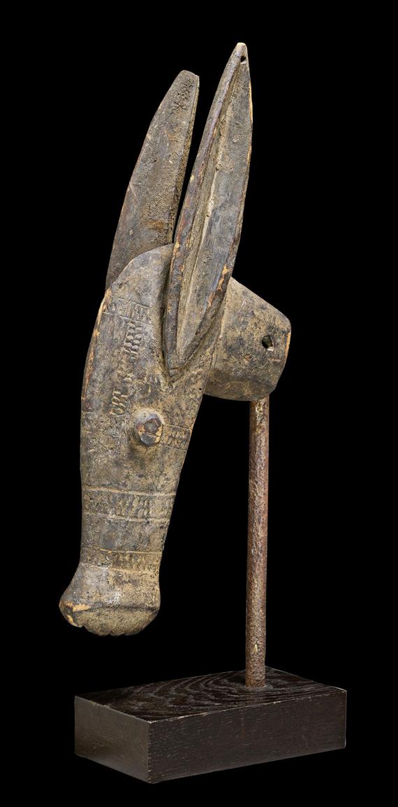 Appraisal: BAMANA HEAD OF A HOBBY HORSE Mali H cm Provenance