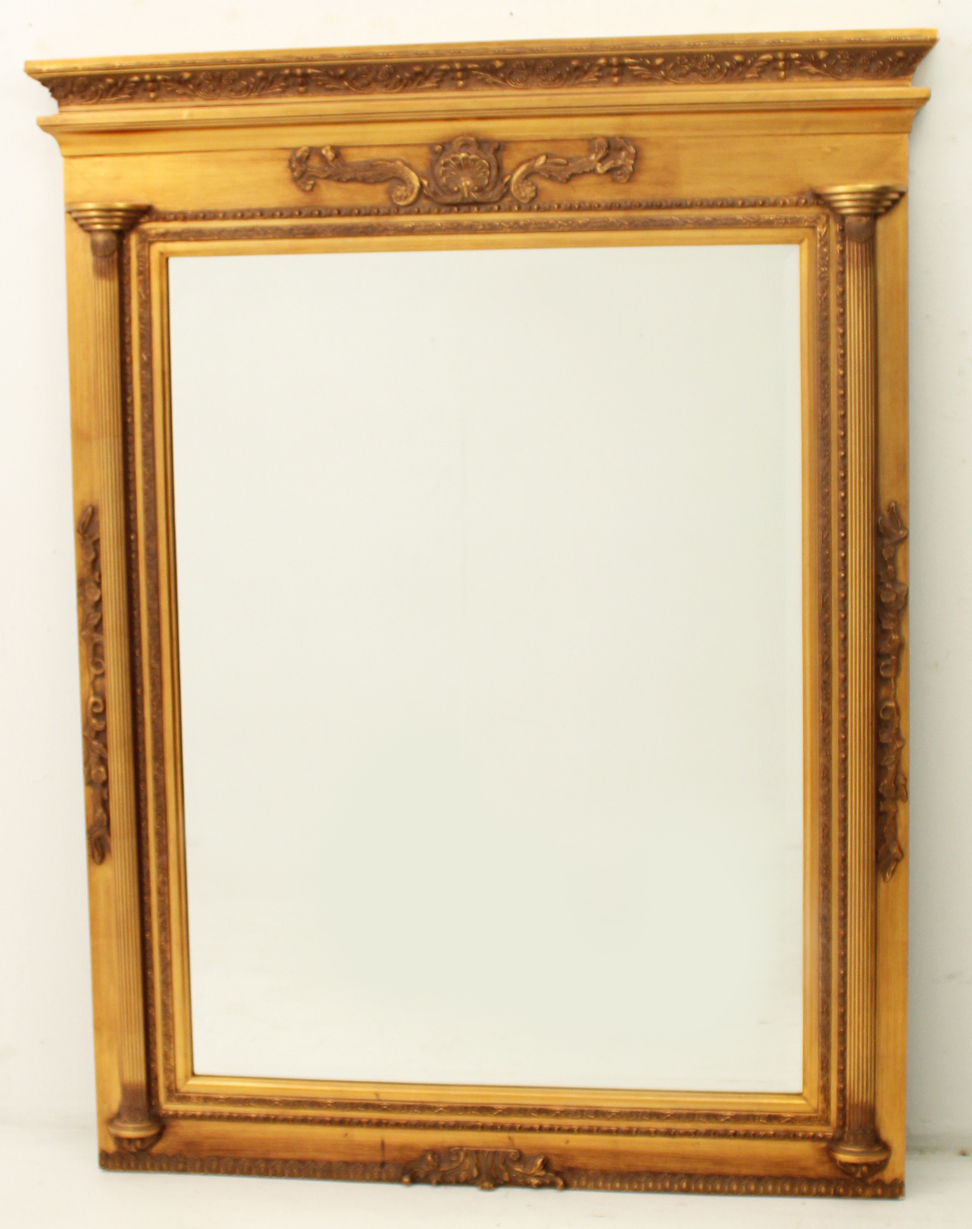 Appraisal: NEOCLASSICAL STYLE MIRROR Neoclassical style mirror with molded cornice above