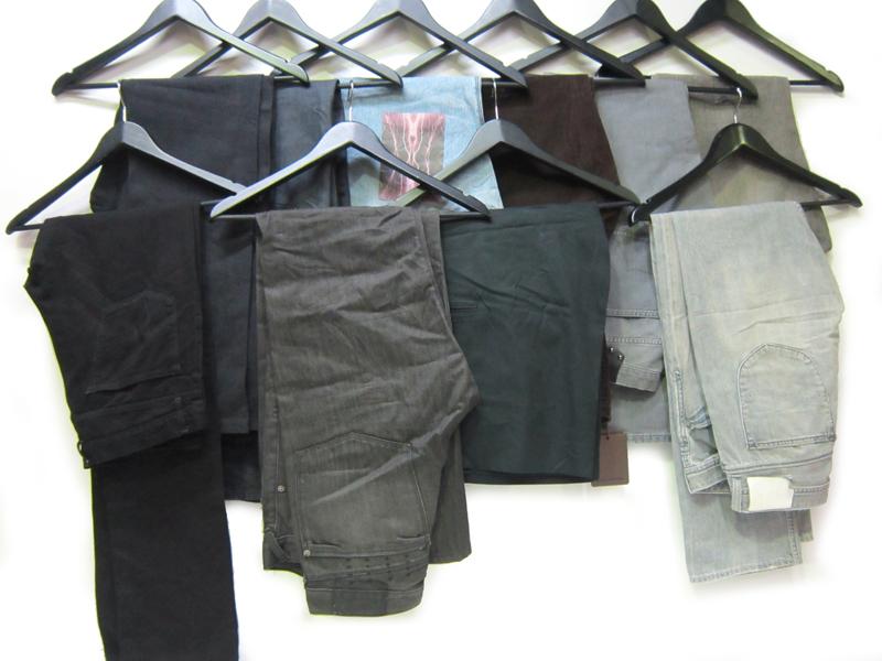 Appraisal: TEN PAIRS OF MENS JEANS QUALITY BRANDS WORN ESTIMATED SIZE