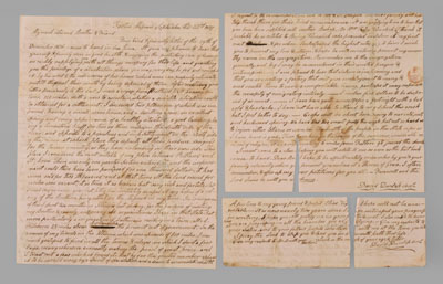 Appraisal: Salem Moravian Missionary Letter Missouri from David Dunlap Sr to