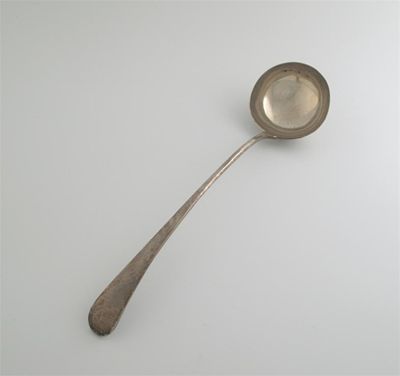 Appraisal: A George III Old English pattern soup ladle by George